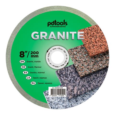 Круг алмазний вiдрiзний GRANITE 1A1R 200 для стаціонарного обладнання 