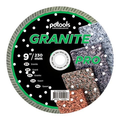 Круг алмазний вiдрiзний GRANITE PRO 1A1R 230 TURBO для ручного інструменту